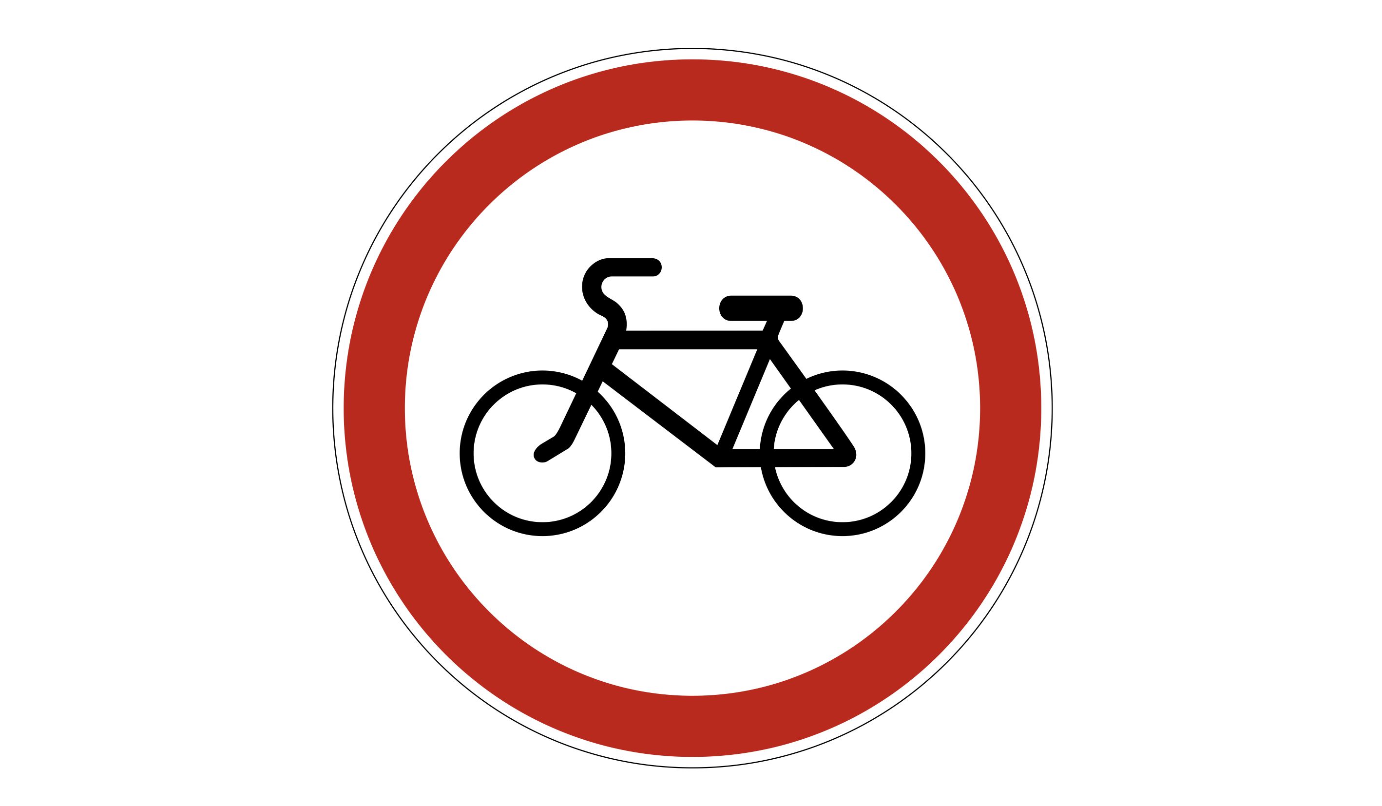 Знак 3.9 движение на велосипедах запрещено