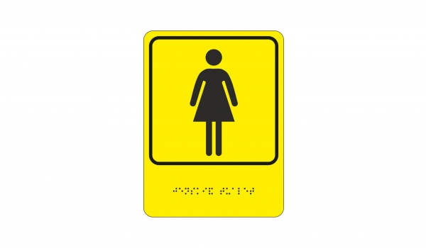 Тактильно-визуальный знак «Женский туалет»