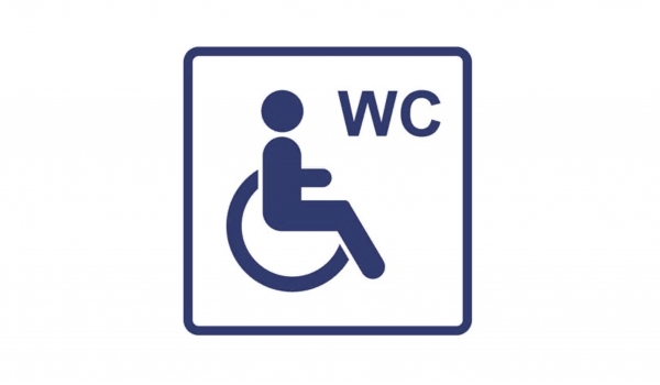 Визуальный знак "Туалет доступный для инвалидов на кресле-коляске"